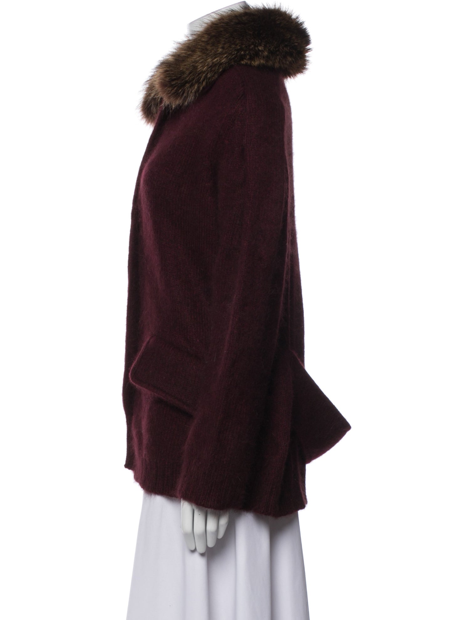 Prada 2016 Raccoon Fur Trimmed Sweater w/ Tags