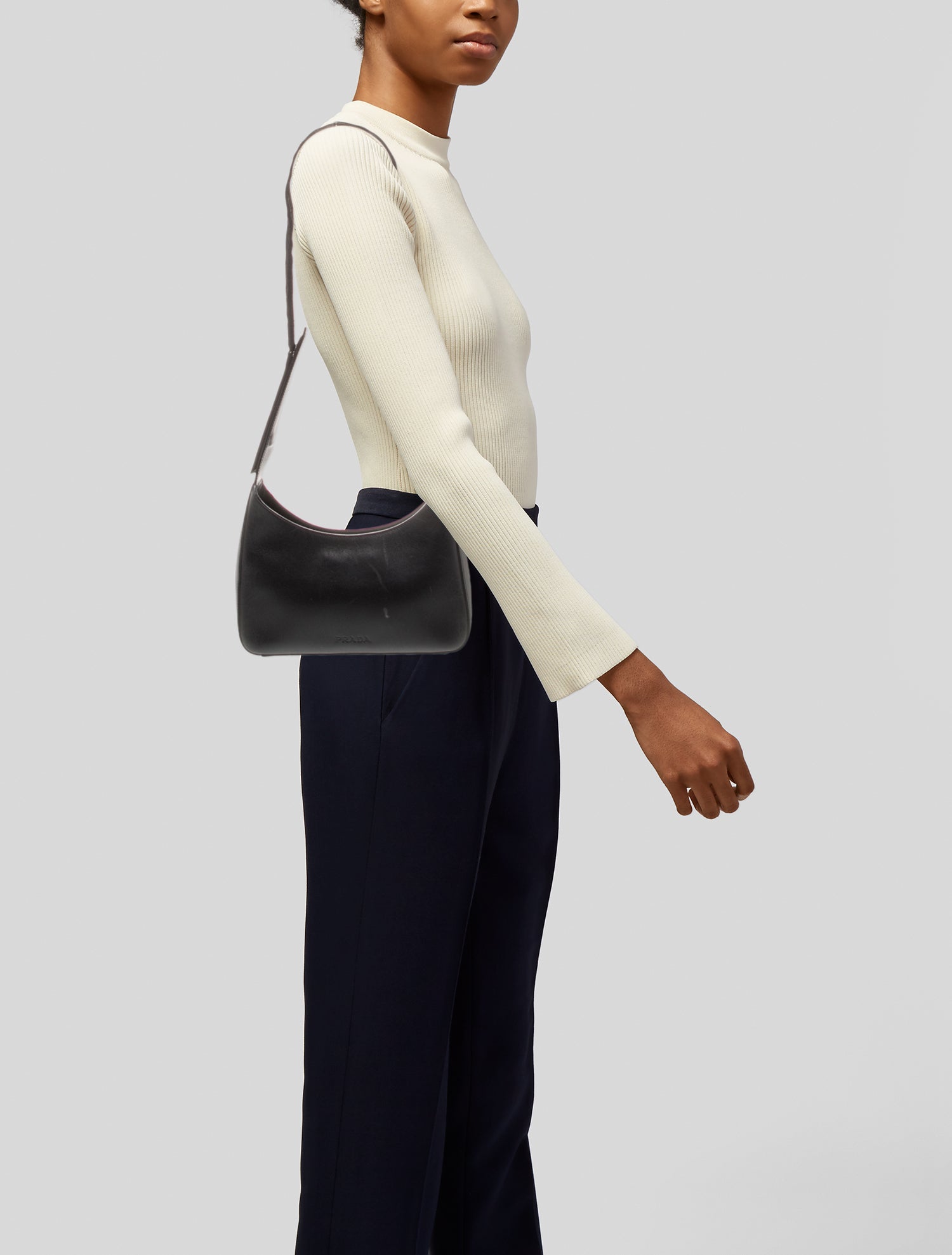 Prada Vitello Leather Shoulder Bag