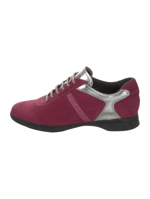 Prada Suede Printed Athletic Sneakers