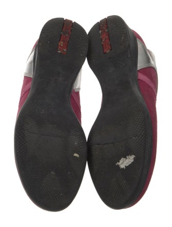 Prada Suede Printed Athletic Sneakers