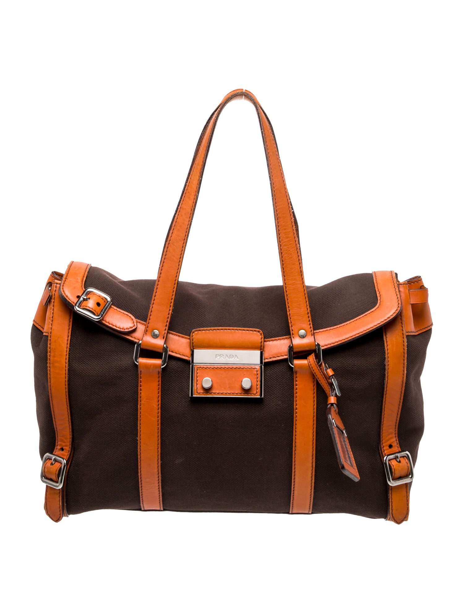 Prada Enameled Metal Triangle Sound