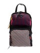 Prada Enameled Metal Triangle Backpack