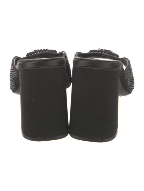 Prada Satin Crystal Embellishments Slides