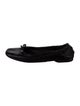 Prada Leather Bow Accents Ballet Flats
