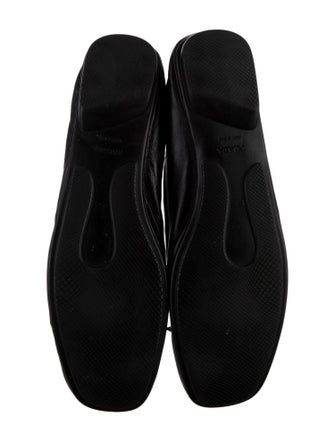 Prada Leather Bow Accents Ballet Flats