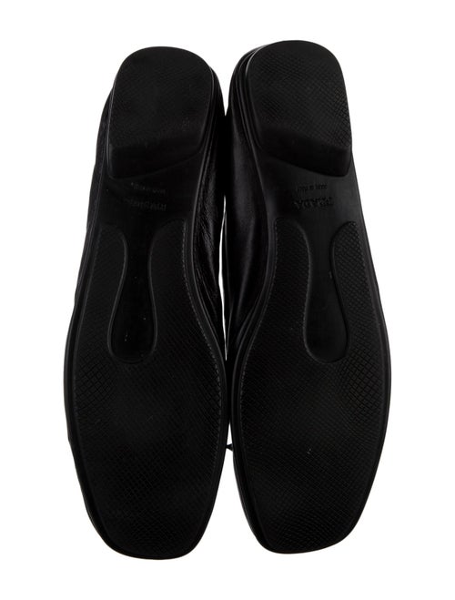 Prada Leather Bow Accents Ballet Flats
