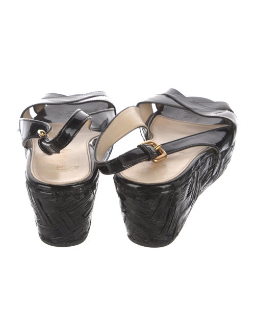 Prada Patent Leather Slingback Sandals