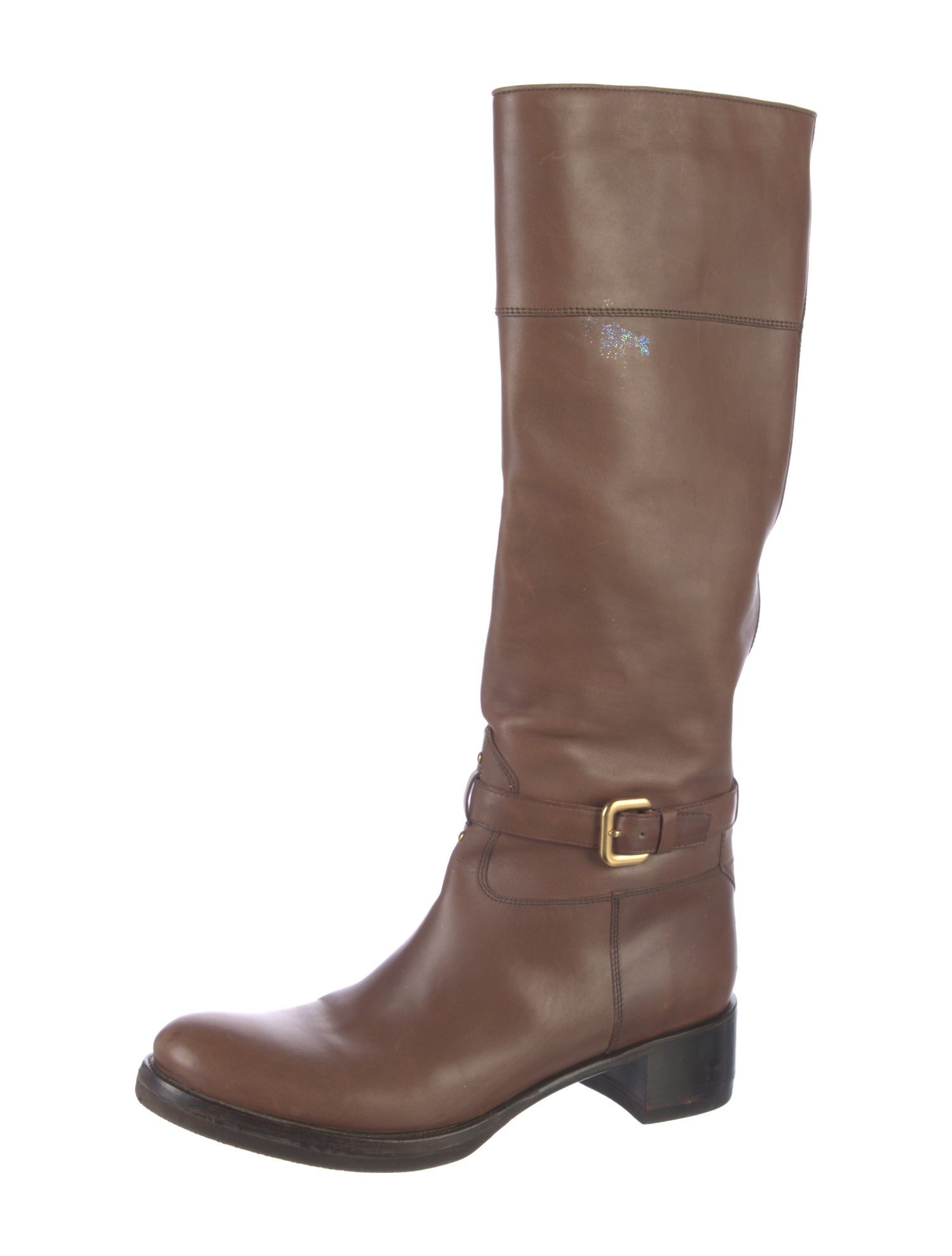 Prada Leather Riding Boots