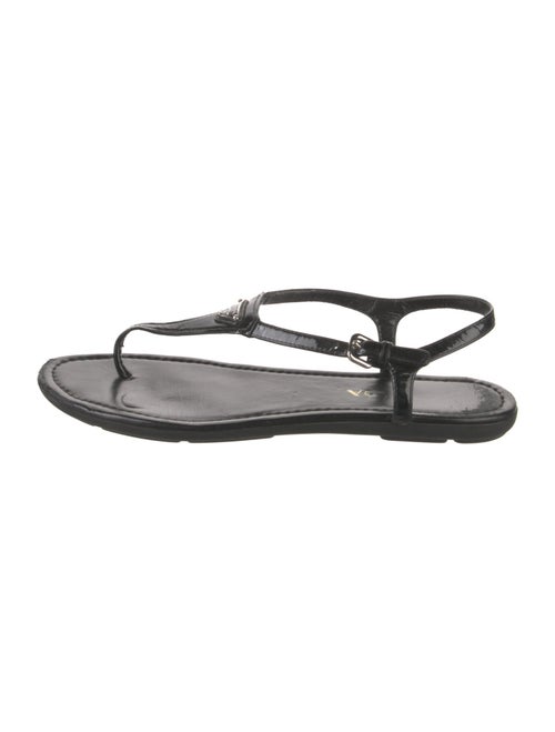 Prada Patent Leather Slingback Sandals