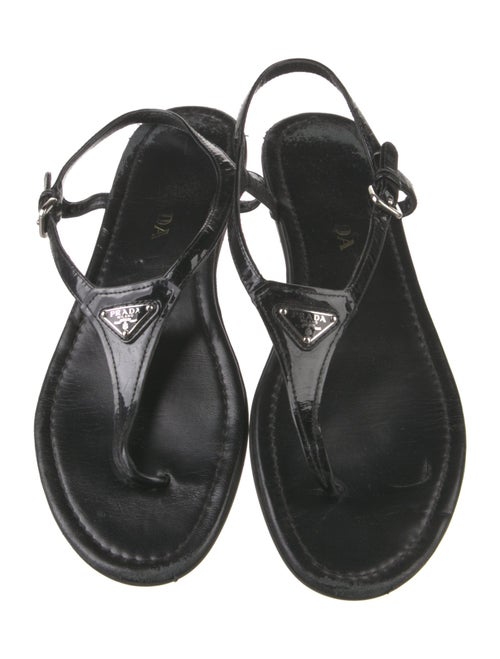Prada Patent Leather Slingback Sandals