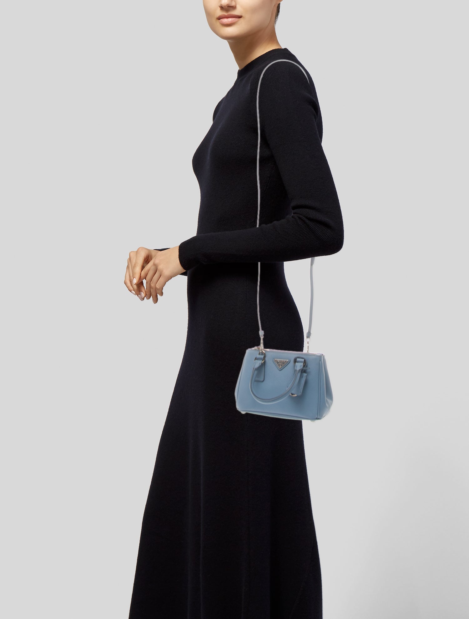 Prada Saffiano Leather Galleria Double Zip Mini