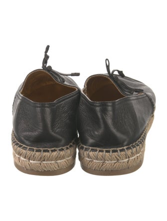 Prada Leather Bow Accents Espadrilles