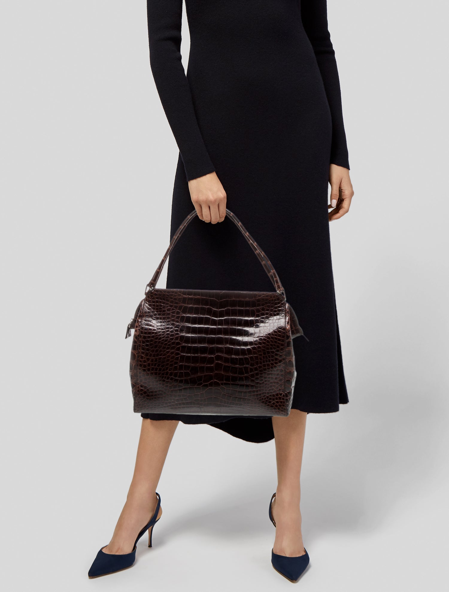 Prada Embossed Leather Hobo