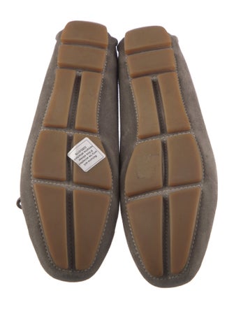 Prada Suede Studded Accents Moccasins