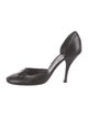 Prada Leather Bow Accents D'Orsay Pumps