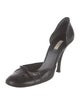 Prada Leather Bow Accents D'Orsay Pumps