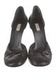 Prada Leather Bow Accents D'Orsay Pumps