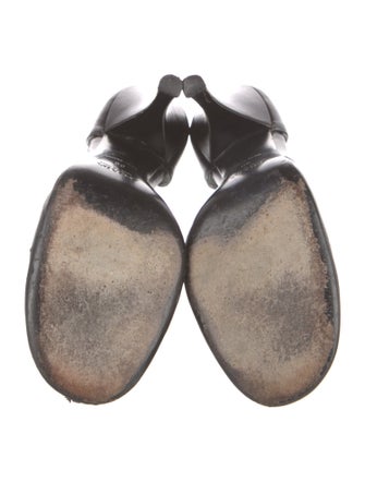 Prada Leather Bow Accents D'Orsay Pumps