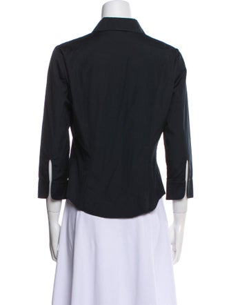 Prada Three-Quarter Sleeve Button-Up Top