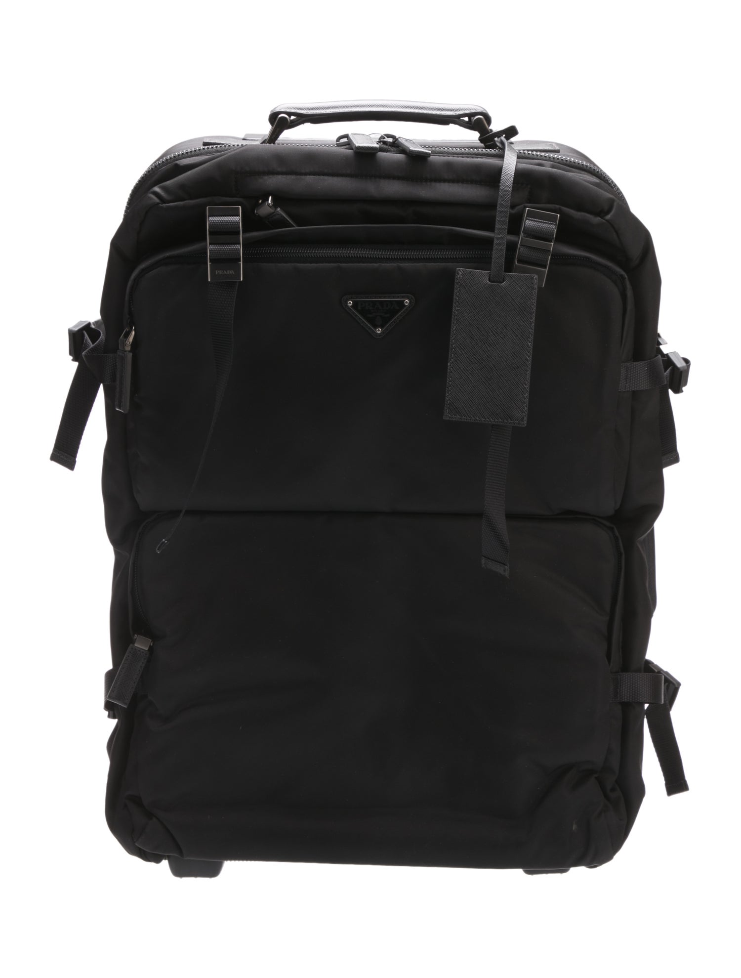 Prada Saffiano-Trimmed Tessuto Travel Trolley w/Tags