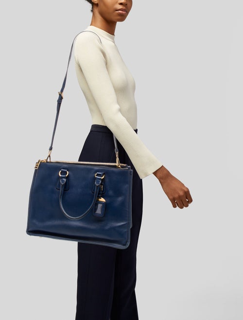 Prada Saffiano Leather Galleria Double Zip Large