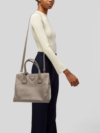 Prada Vitello Daino Leather Top Handle Bag