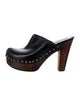 Prada Leather Studded Accents Mules