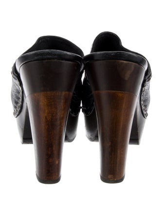 Prada Leather Studded Accents Mules