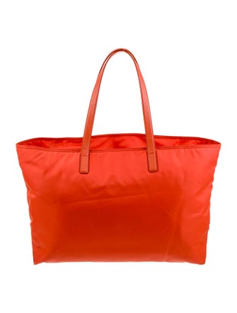 Prada Enameled Metal Triangle Tote