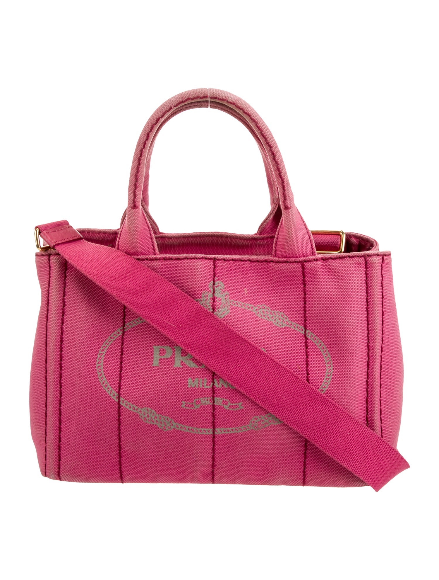 Prada Enameled Metal Triangle Top Handle Bag