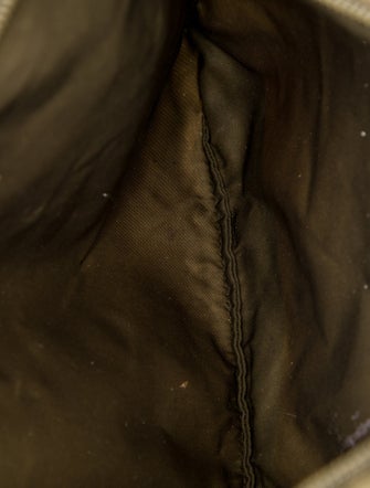 Prada Enameled Metal Triangle Messenger Bag