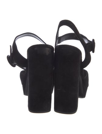 Prada Suede Slingback Sandals