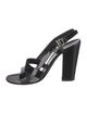 Prada Patent Leather Slingback Sandals