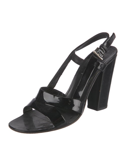 Prada Patent Leather Slingback Sandals