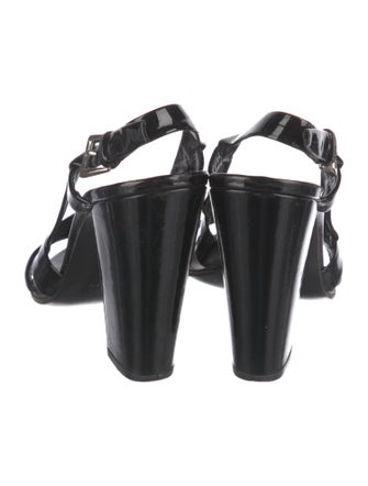 Prada Patent Leather Slingback Sandals