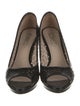 Prada Patent Leather Eyelet Trim Pumps