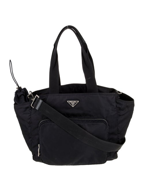 Prada Enameled Metal Triangle Diaper Bag