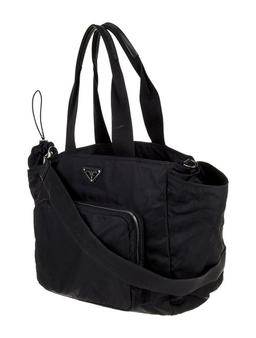 Prada Enameled Metal Triangle Diaper Bag