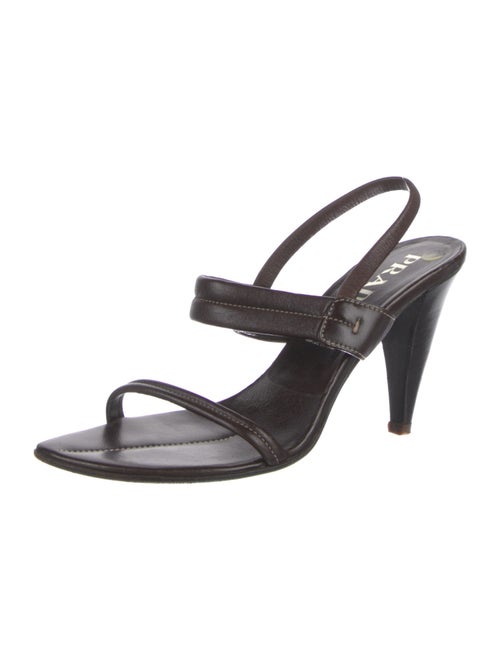 Prada Leather Slingback Sandals