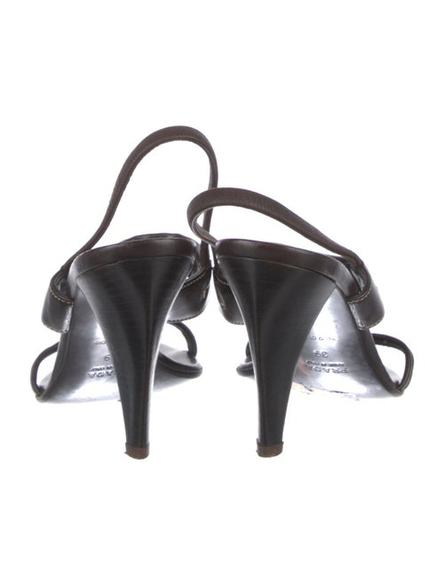 Prada Leather Slingback Sandals