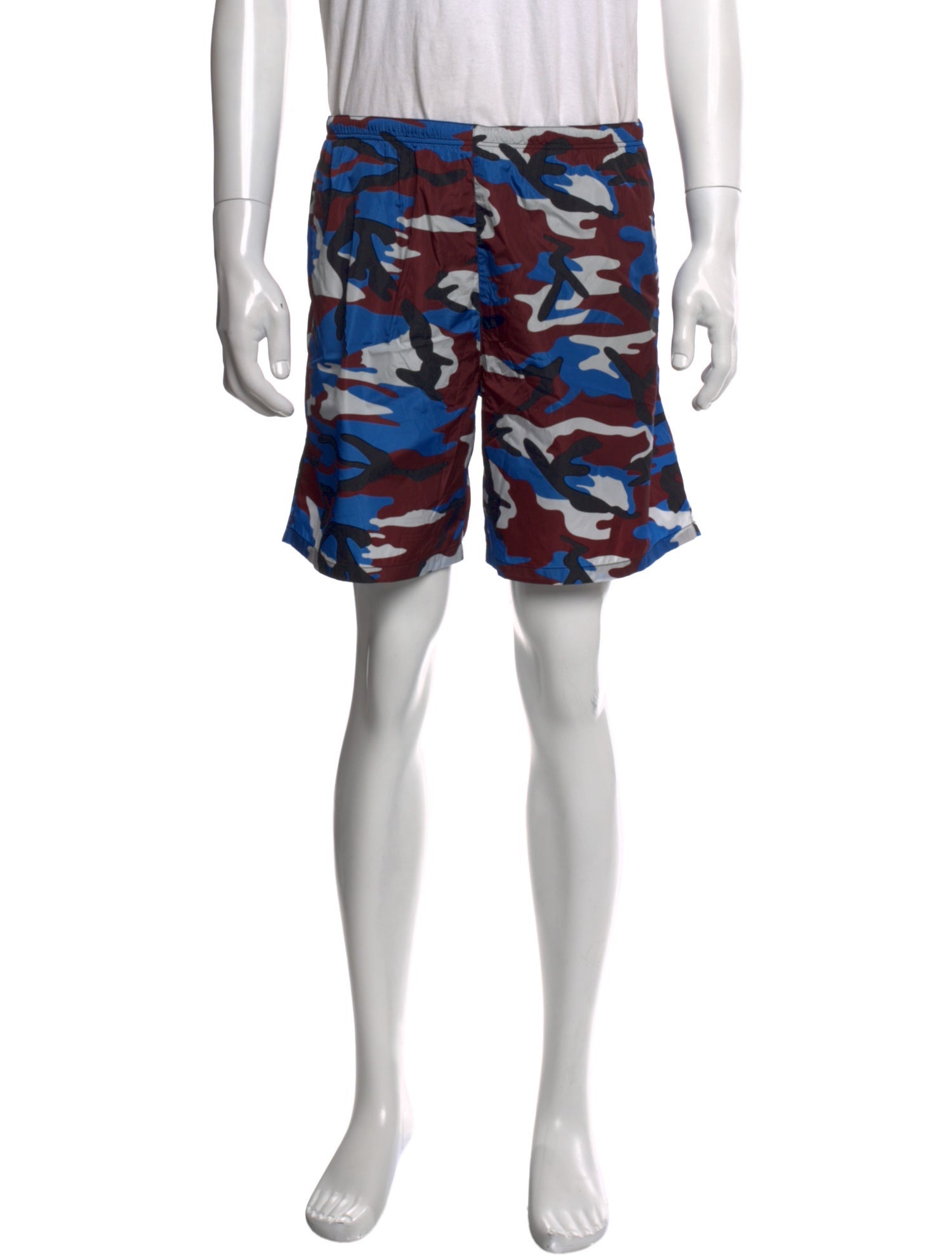 Prada 2019 Enameled Metal Triangle Swim Trunks