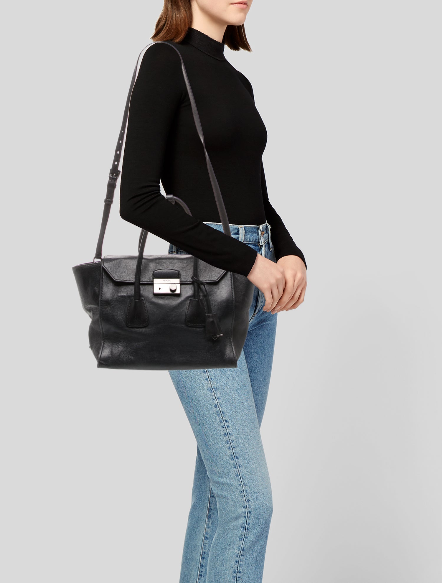 Prada Glace Calf Leather Tote