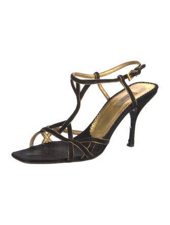 Prada Suede T-Strap Sandals