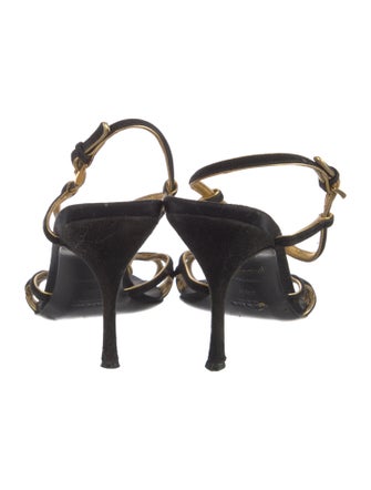 Prada Suede T-Strap Sandals