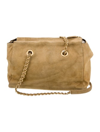 Prada Enameled Metal Triangle Shoulder Bag