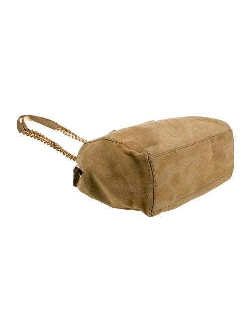 Prada Enameled Metal Triangle Shoulder Bag