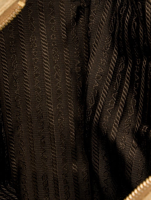 Prada Enameled Metal Triangle Shoulder Bag