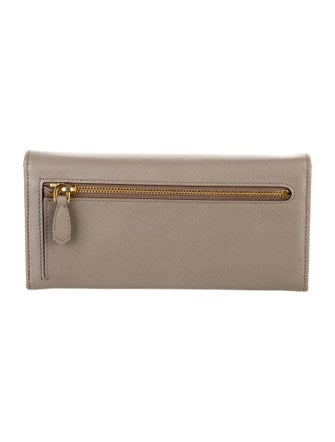 Prada Saffiano Lux Leather Continental Wallet