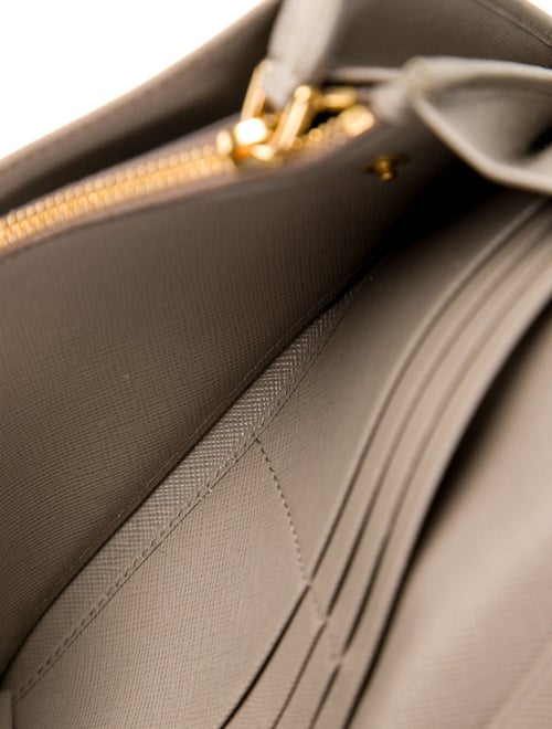 Prada Saffiano Lux Leather Continental Wallet