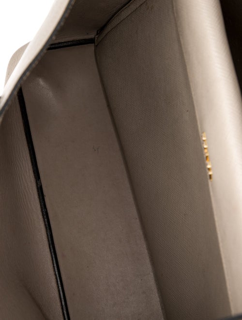 Prada Enameled Metal Triangle Double Bag Medium